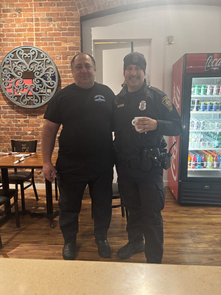 Coffee with a cop, photo by Chris Sgritta