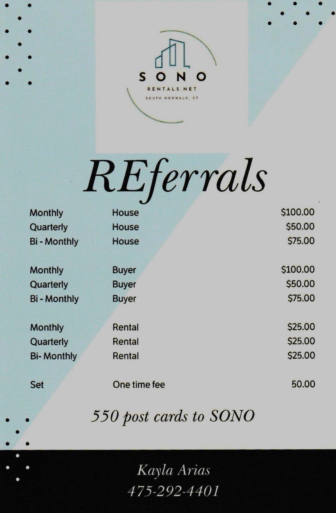 REferrals earn with SoNoRentals.NET