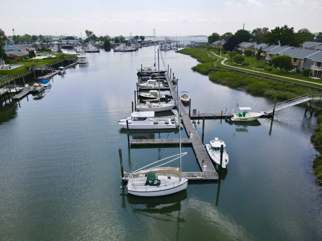 Drone image view of Gregory Blvd Dock